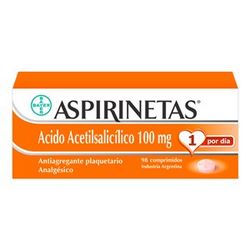 Aspirinetas tira x 98 comprimidos